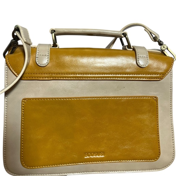 Elegant Yellow and Cream Crossbody Bag - Picture 2 of 7